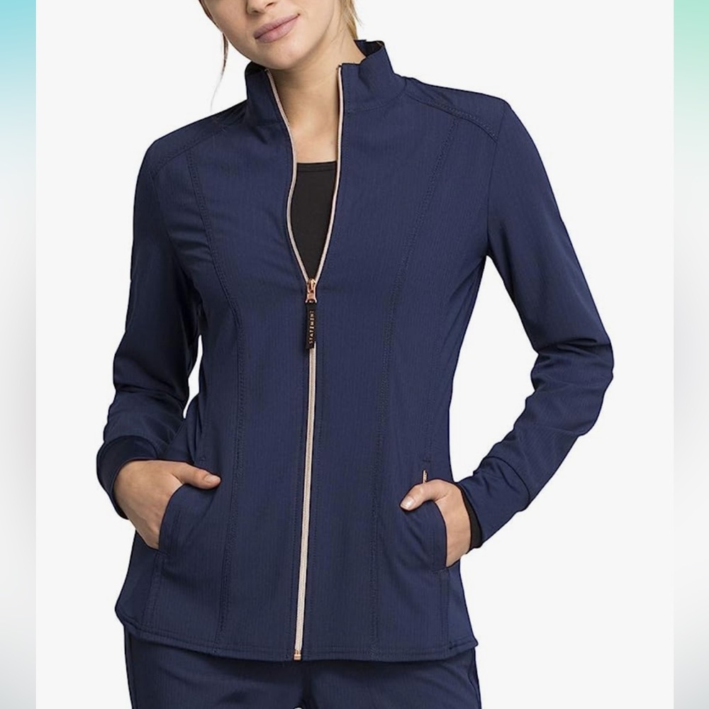 Cherokee Statement Navy Scrub Track Jacket - Size XL